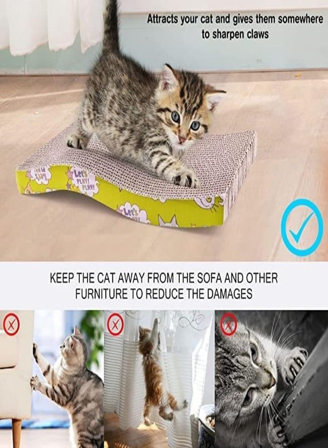 TRADESK Anky Cat Scratch Pad, Cat Scratchers for Indoor Cats with Catnip, Kitty Scratch Pad Durable Textures Design Reversible, Sofa Lounge - Image 3
